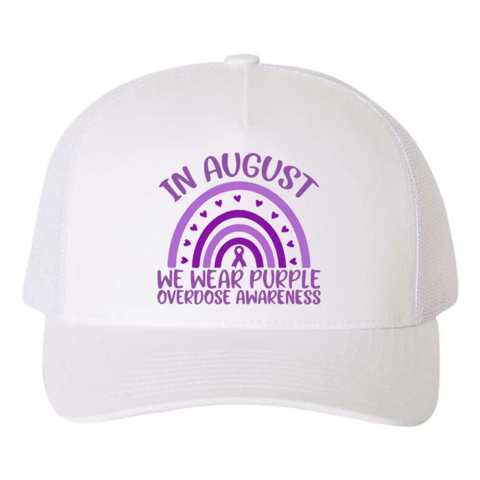 In August We Wear Purple Overdose Awareness Yupoong Adult 5-Panel Trucker Hat