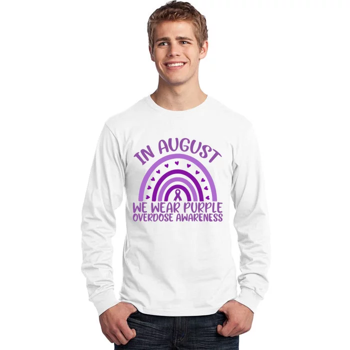 In August We Wear Purple Overdose Awareness Tall Long Sleeve T-Shirt