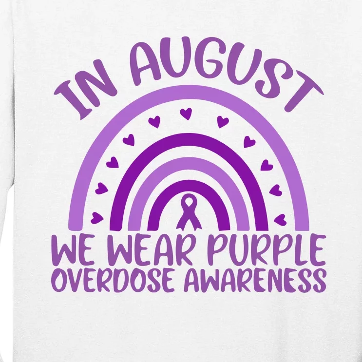 In August We Wear Purple Overdose Awareness Tall Long Sleeve T-Shirt