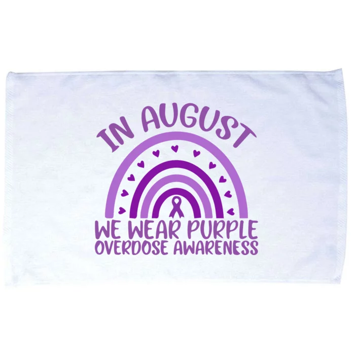 In August We Wear Purple Overdose Awareness Microfiber Hand Towel