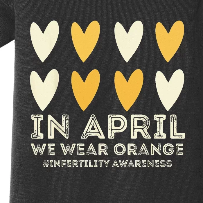 In April We Wear Orange Infertility Awareness Week IVF Baby Bodysuit