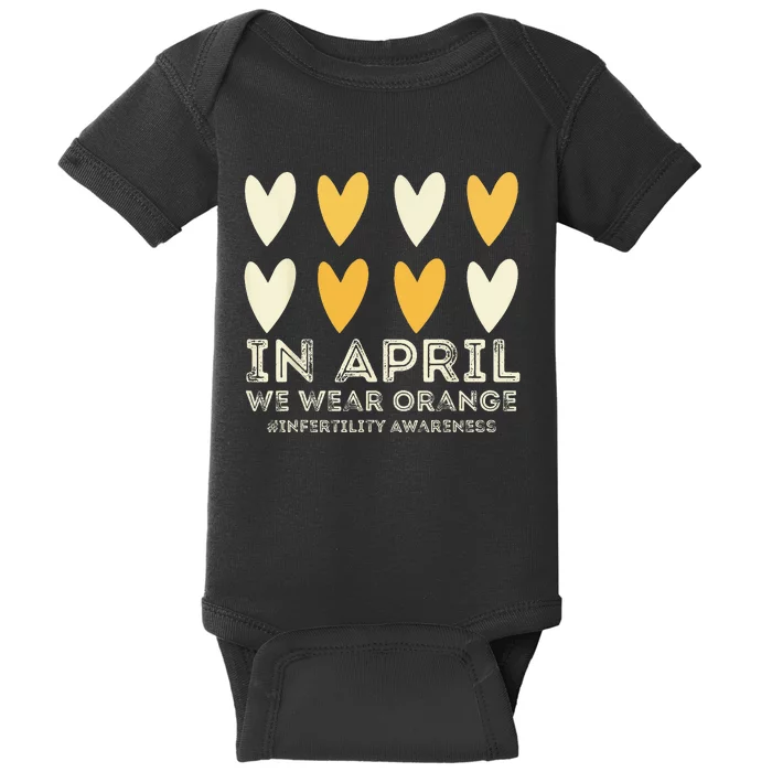 In April We Wear Orange Infertility Awareness Week IVF Baby Bodysuit