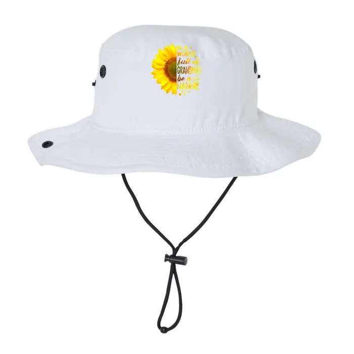 In A World Full Of Grandmas Be Nannie Sunflower Gift Legacy Cool Fit Booney Bucket Hat