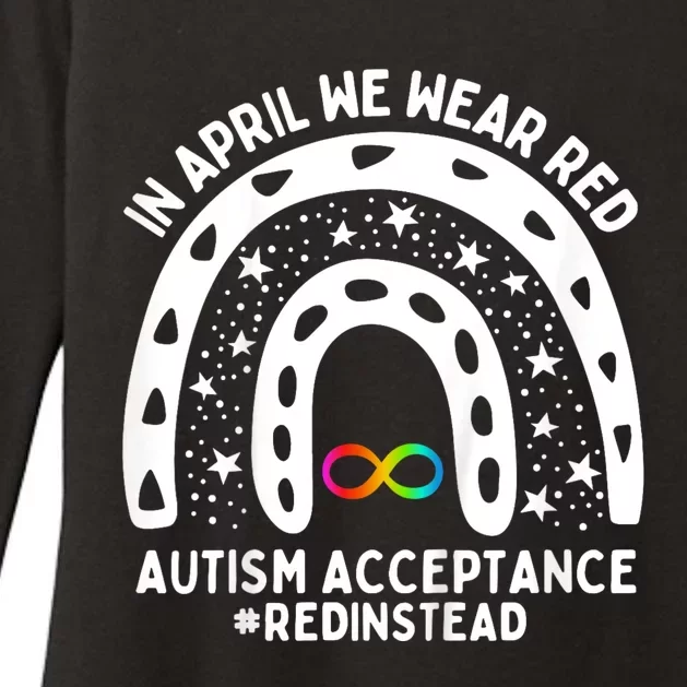 In April We Wear Red Autism Awareness Acceptance Red Instead Womens CVC Long Sleeve Shirt