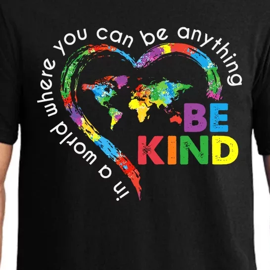 In A World Anything Be Kind Unity Day Heart Anti Bullying Pajama Set