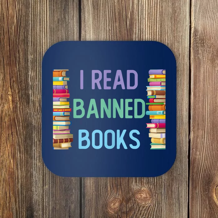 I Am With The Banned Books Shirts Funny I Read Banned Books Coaster