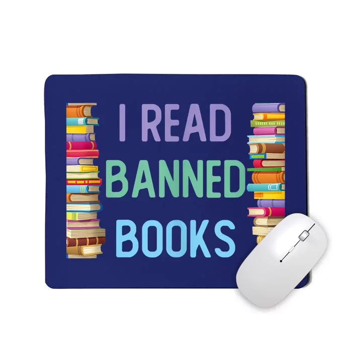 I Am With The Banned Books Shirts Funny I Read Banned Books Mousepad