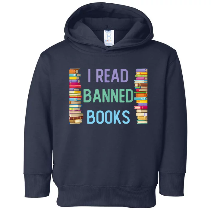 I Am With The Banned Books Shirts Funny I Read Banned Books Toddler Hoodie