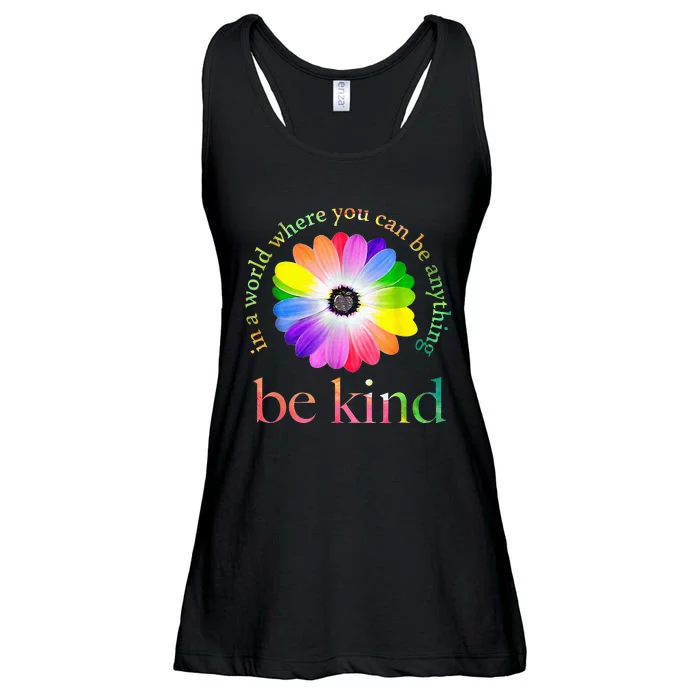 In A World Where You Can Be Anything Be Kind Gift Ladies Essential Flowy Tank