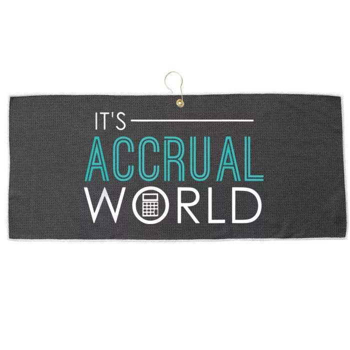 Its Accrual World Funny Accounting Accountant CPA Large Microfiber Waffle Golf Towel