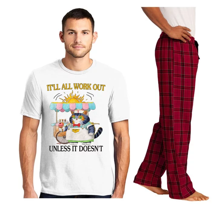 ItLl All Work Out Unless It DoesnT Funny Cat Ice Cream Pajama Set