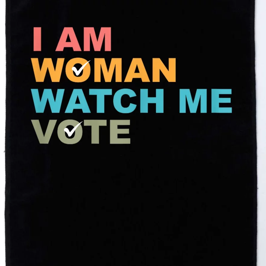 I Am Woman Watch Me Vote 2024 Platinum Collection Golf Towel