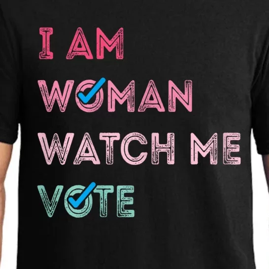 I Am Woman Watch Me Vote 2024 Pajama Set