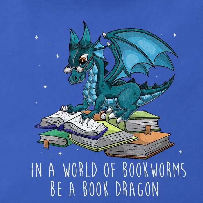 In A World Full Of Bookworms Be A Book Dragon Zip Tote Bag