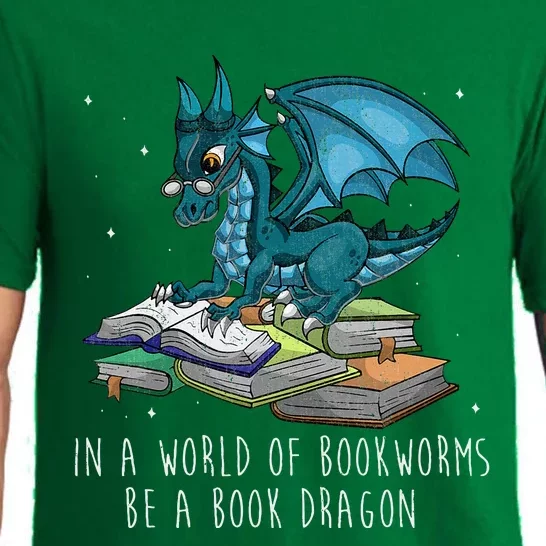 In A World Full Of Bookworms Be A Book Dragon Pajama Set