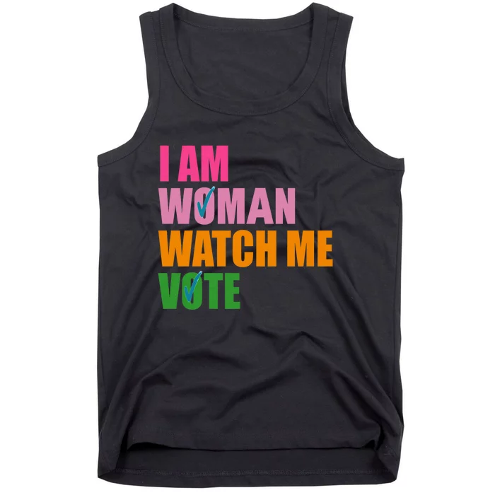 I Am Woman Watch Me Vote Tank Top