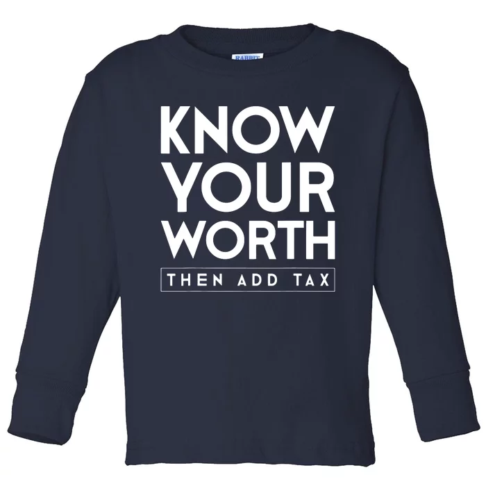 Its Accrual World Funny And Clever Accounting CPA Toddler Long Sleeve Shirt