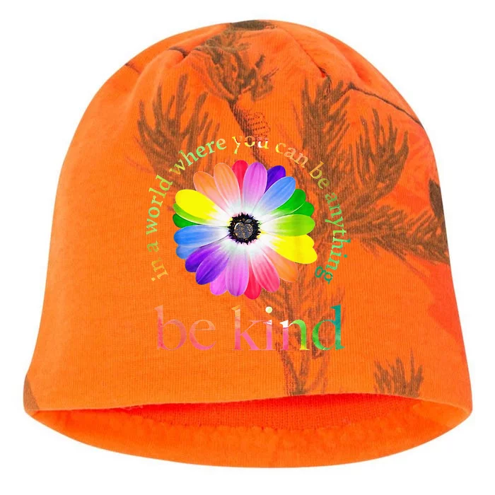 In a world where you can be anything be kind gift Kati - Camo Knit Beanie