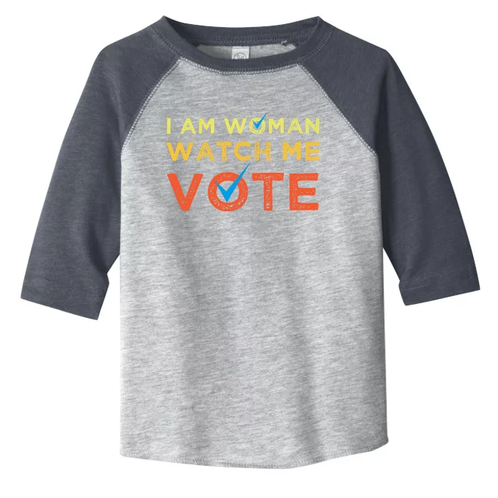 I Am Woman Watch Me Vote 2024 Toddler Fine Jersey T-Shirt