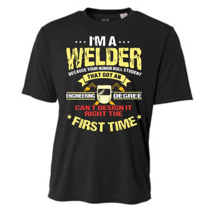 I'm A Welder I Can't Fix Stupid Funny Welding Cooling Performance Crew T-Shirt