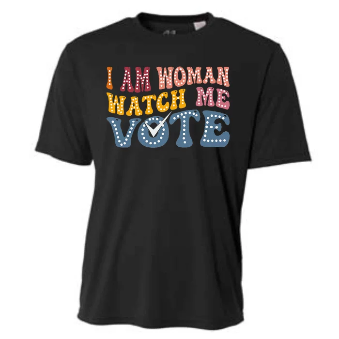 I Am Woman Watch Me Vote Election 2024 Political For Female Cooling Performance Crew T-Shirt