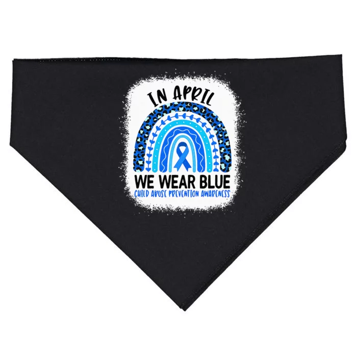 In April We Wear Blue Child Abuse Prevention Awareness USA-Made Doggie Bandana