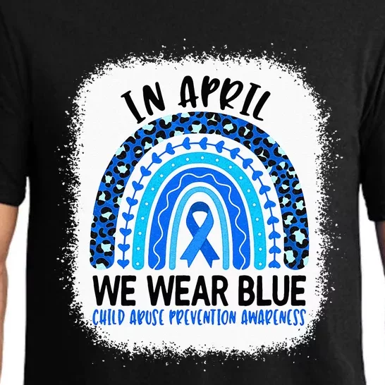 In April We Wear Blue Child Abuse Prevention Awareness Pajama Set