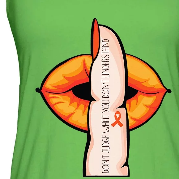 In April We Wear Orange Infertility Awareness Week Ladies Essential Flowy Tank