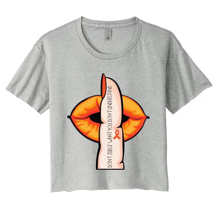 In April We Wear Orange Infertility Awareness Week Women's Crop Top Tee