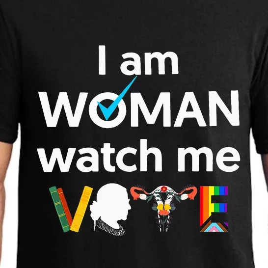 I Am Woman Watch Me Vote Pajama Set