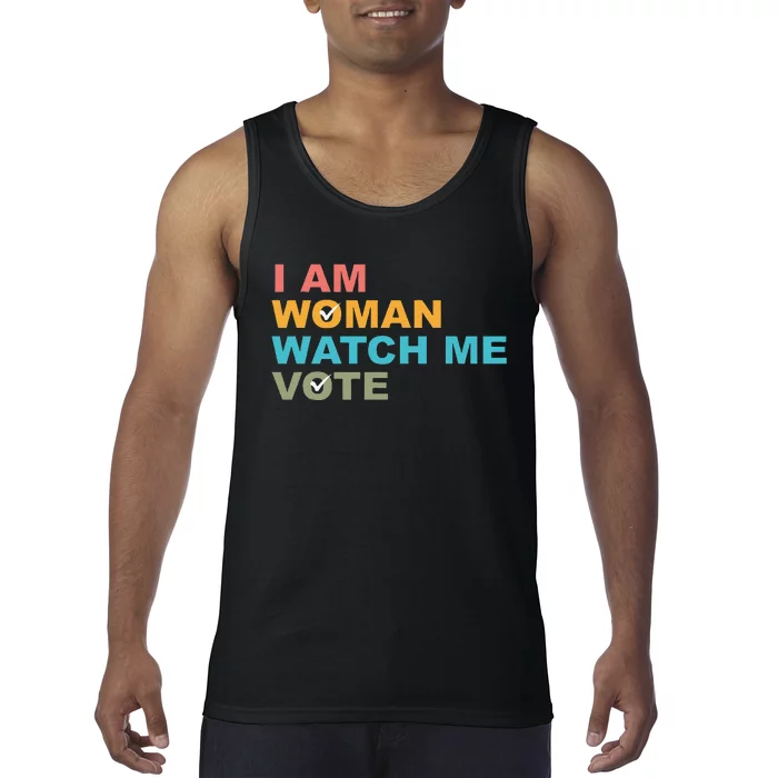 I Am Woman Watch Me Vote Gift Tank Top