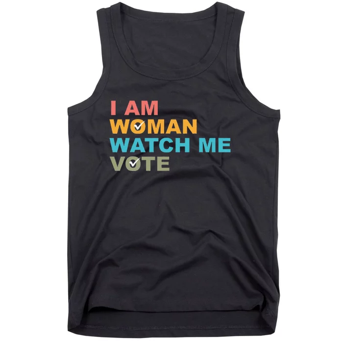 I Am Woman Watch Me Vote Gift Tank Top