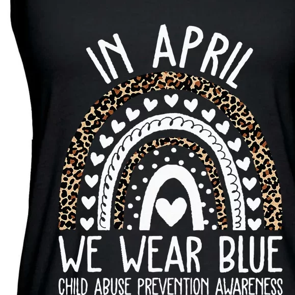 In April We Wear Blue Cool Child Abuse Prevention Awareness Ladies Essential Flowy Tank