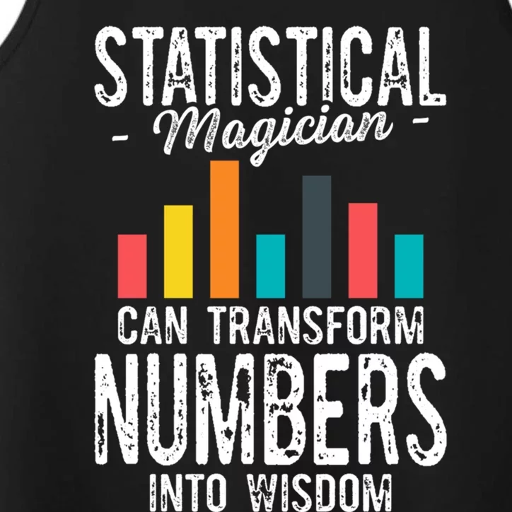 In A World Full Of Data Math Science Statistics Teacher Gift Performance Tank