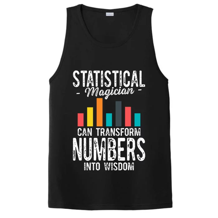 In A World Full Of Data Math Science Statistics Teacher Gift Performance Tank