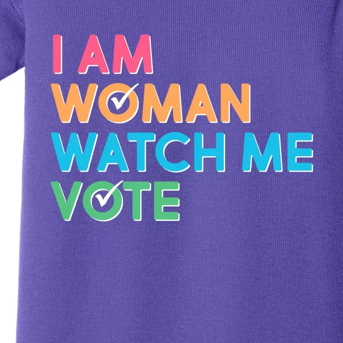 I Am Woman Watch Me Vote Baby Bodysuit