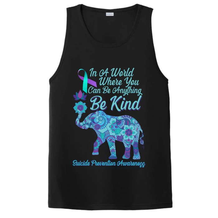 In A World Where You Can Be Anything Be Kind Elephant Performance Tank