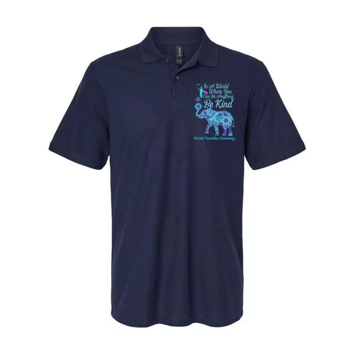 In A World Where You Can Be Anything Be Kind Elephant Softstyle Adult Sport Polo