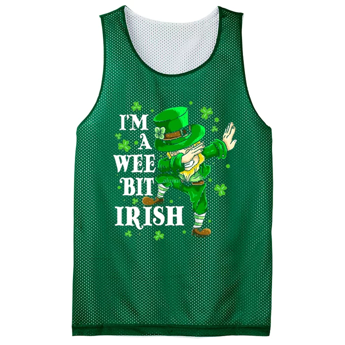 I'm A Wee Bit Irish St Patrick's Day Mesh Reversible Basketball Jersey Tank