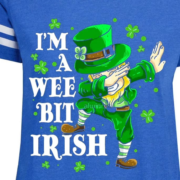 I'm A Wee Bit Irish St Patrick's Day Enza Ladies Jersey Football T-Shirt