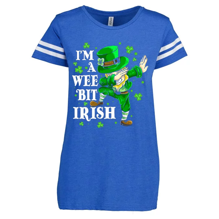 I'm A Wee Bit Irish St Patrick's Day Enza Ladies Jersey Football T-Shirt