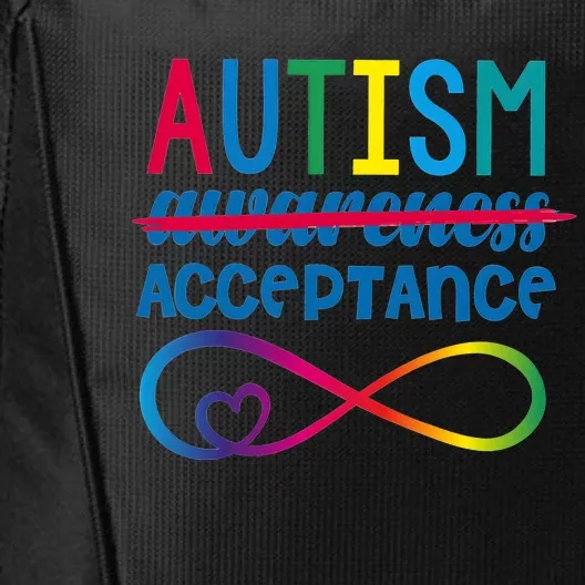 In April We Wear Red Autism Light Itup Red Autism Awareness City Backpack