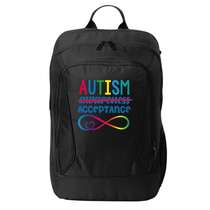 In April We Wear Red Autism Light Itup Red Autism Awareness City Backpack