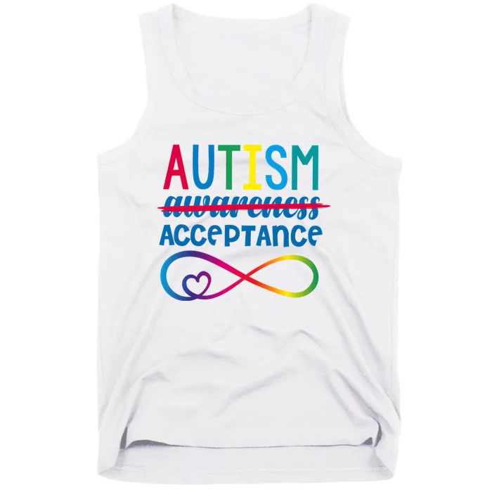 In April We Wear Red Autism Light Itup Red Autism Awareness Tank Top