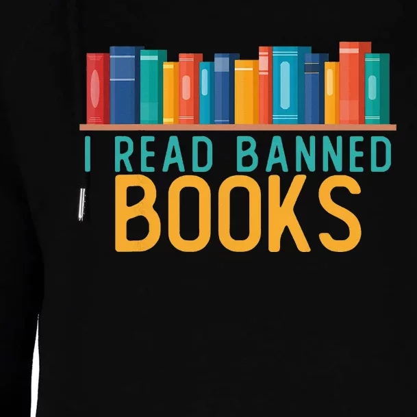 I Am With the Banned Books Funny Books lovers Womens Funnel Neck Pullover Hood