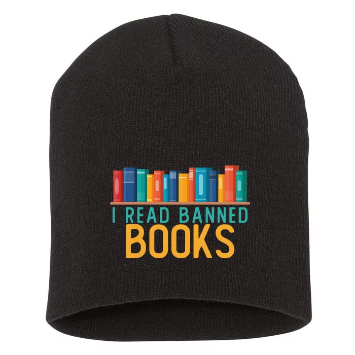 I Am With the Banned Books Funny Books lovers Short Acrylic Beanie