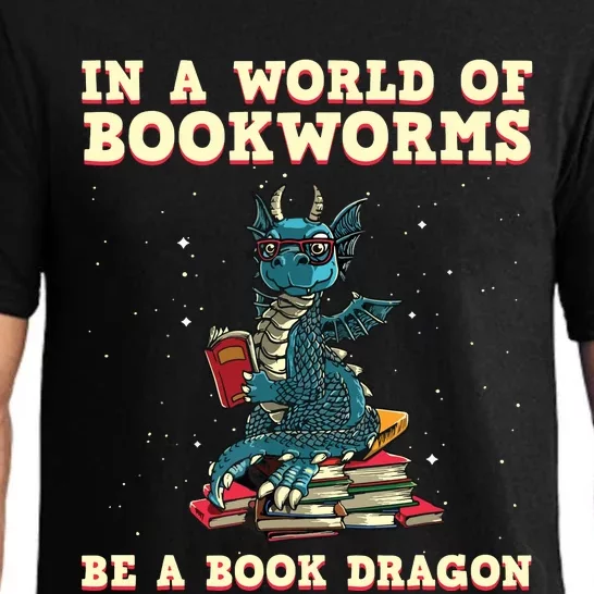 In A World Full Of Bookworms Be A Book Dragon Pajama Set