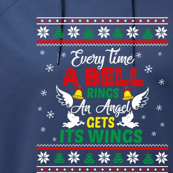 ItS A Wonderful Life Every Time A Bell Rings Cute Christmas Great Gift Performance Fleece Hoodie