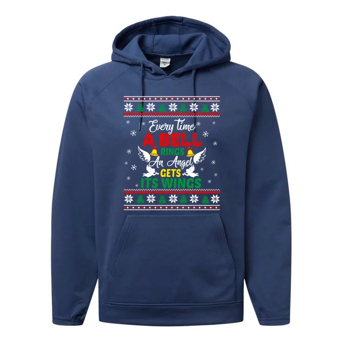 ItS A Wonderful Life Every Time A Bell Rings Cute Christmas Great Gift Performance Fleece Hoodie