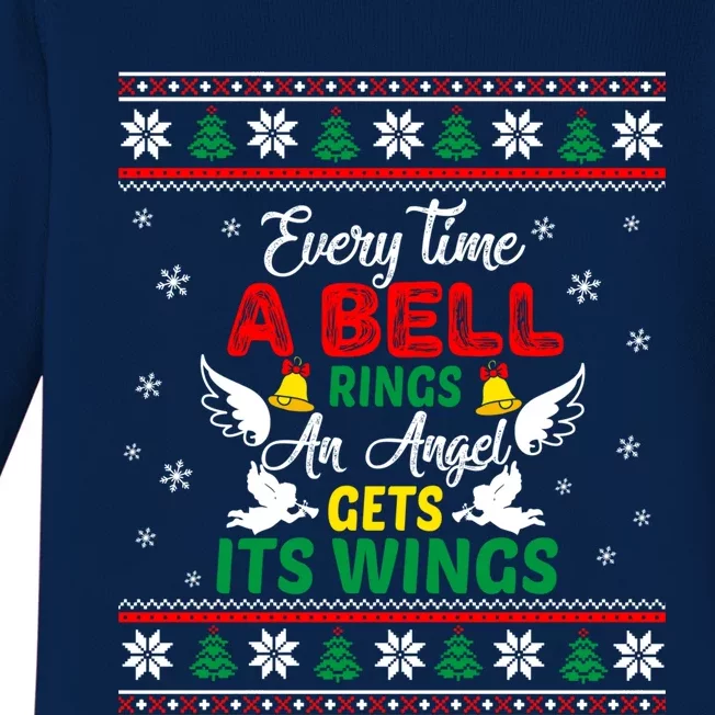 ItS A Wonderful Life Every Time A Bell Rings Cute Christmas Great Gift Baby Long Sleeve Bodysuit